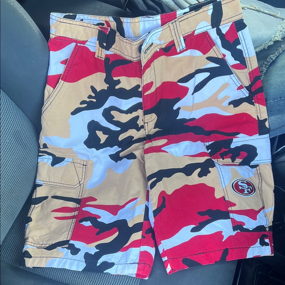 NFL Red and Tan Cargo Shorts